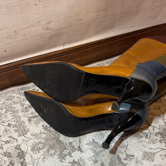 Women’s JM Multicolor Leather Heeled Boots EU size 41 or US 10.5 - Picture 7 of 10